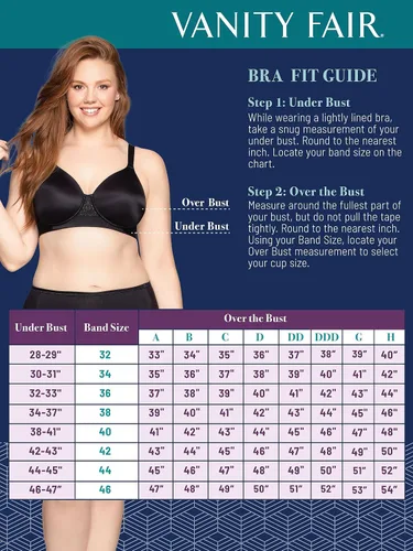 Vista 5 de Vanity Fair - Brasier suave Beauty Back de cobertura máxima (Full Figure) para mujer (40B-42H)