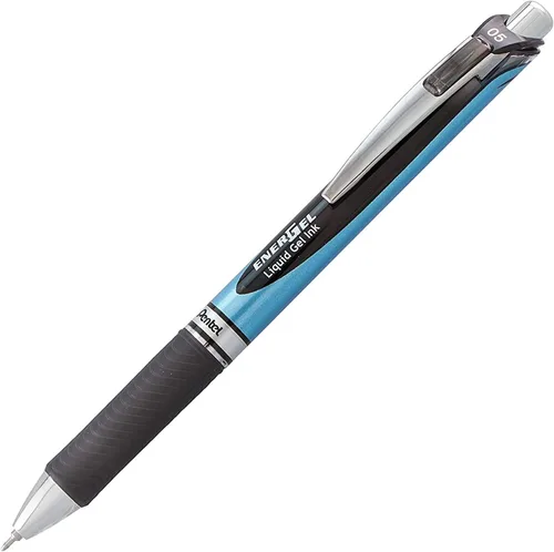 Vista 2 de Pentel Energel RTX - Bolígrafos de punta de aguja de 0.020 in, juego de bolígrafos de gel líquido retráctiles Energel RTX - Paquete de 5 bolígrafos