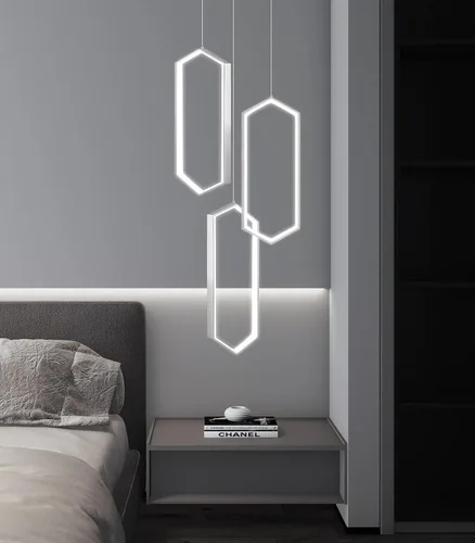 Vista 20 de Lámpara colgante regulable de 3 anillos para ajustar mini lámpara LED de techo para cocina, isla, comedor, sala de estar, dormitorio, dorado