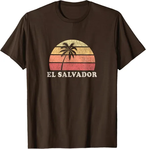 Vista 8 de El Salvador Vintage 70s Retro Throwback Design Camiseta, Azul