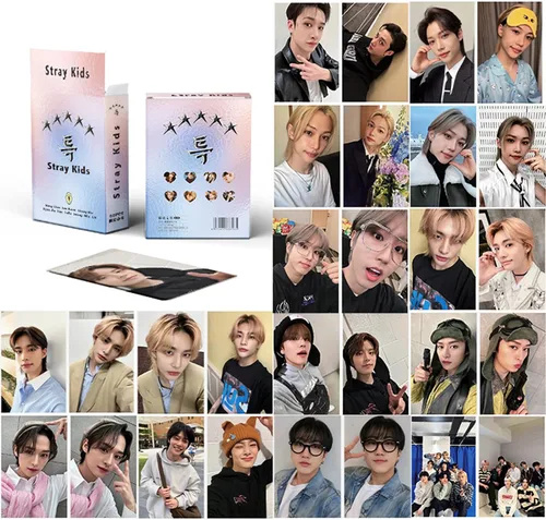 Vista 4 de PYAJUU Stray Kids Tarjetas Fotográficas Láser 50pcs Stray Kids Tarjeta Láser Kpop Stray Kids Tarjetas LOMO Kpop Straykids Tarjeta de Álbum 5-Star