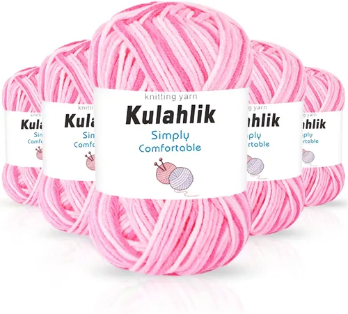 Vista 53 de Hilo acrílico de 1.76 oz (1 x 1.76 oz) para tejer y tejer, hilo de hilo degradado colorido, 1 rollo de madejas, hilo acrílico multicolor, perfecto