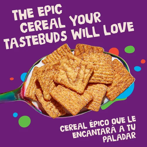 Vista 4 de Cinnagraham Toast Crunch Cereal para desayuno, grano entero, 12 onzas