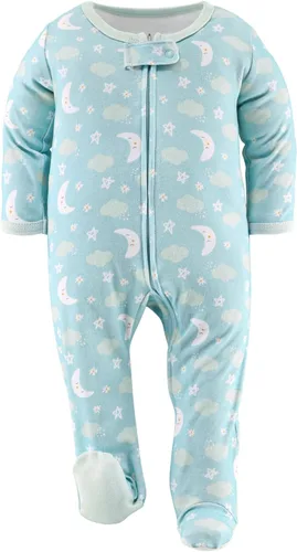 Vista 5 de The Peanutshell Pijamas con pies para bebés, niños o niñas, para dormir y jugar, unisex, paquete de 3