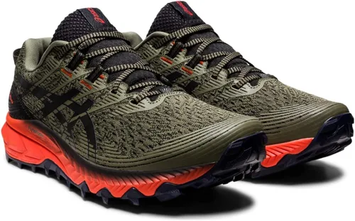 Vista 2 de ASICS Gel-Trabuco 10 - Tenis de correr para hombre, negro, anaranjado, (Shocking OrangeBlack)
