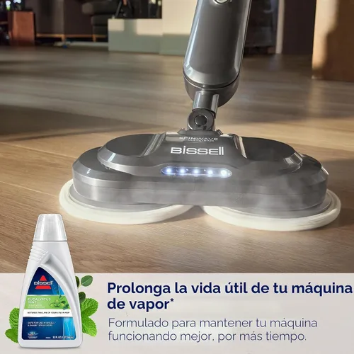 Vista 4 de Bissell agua desmineralizada para trapeador a vapor con aroma de eucalipto y menta, 946 ml, 1392, BLANCO