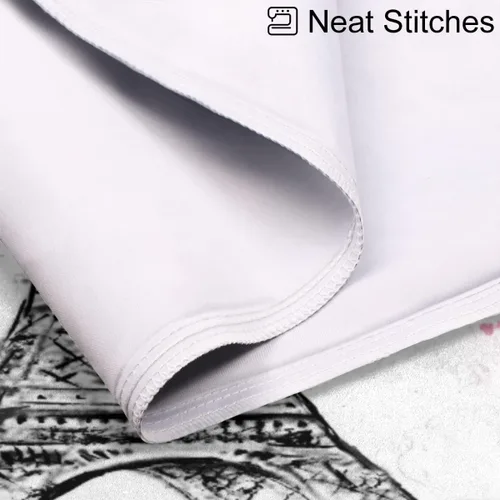 Vista 4 de Funda de almohada de satén con cierre de sobre para cabello y piel, funda de almohada de seda tamaño estándar francés París Torre Eiffel Street