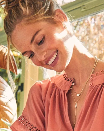 Vista 3 de Kendra Scott Collar con dije Fern para mujer