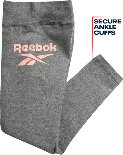Vista 6 de Reebok Conjunto de leggings para niña, camiseta de manga larga de 3 piezas, camiseta y leggings, conjunto activo para niños pequeñosniñas, 2T-6X