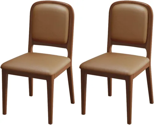 Vista 31 de Solid Wood Dining Room Chairs Minimalist,Kitchen Chairs with Soft Padded Back,Living Room Chair for Office Reading,Wood Frame,Armless Vanity