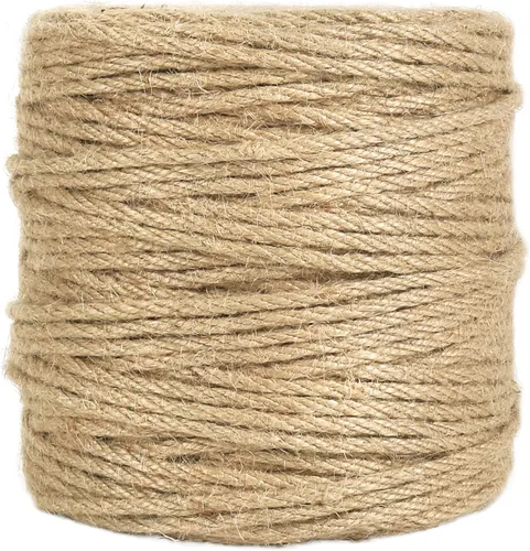 Vista 8 de Tenn Well Cuerda de yute natural fuerte, 0.157 in de grosor y 66 pies de largo, rollo de cuerda de yute para jardín, artes y manualidades