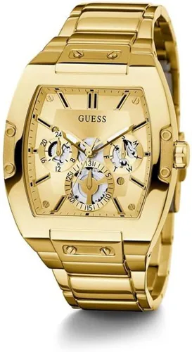 Vista 5 de GUESS Reloj multifunción con esfera expuesta en tono dorado para hombre Oro
