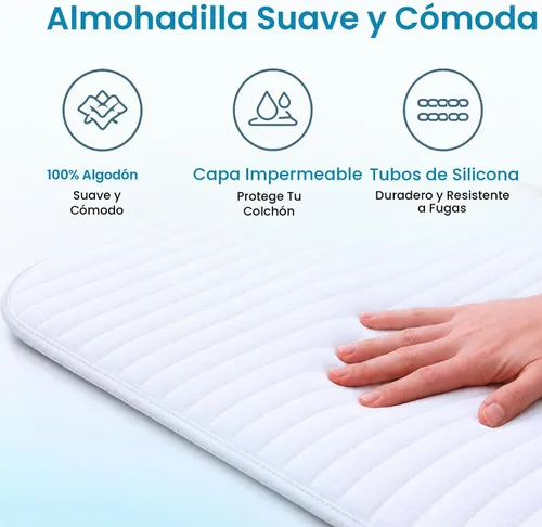 Vista 5 de Sistema de enfriamiento de cama B10, almohadilla de colchón de algodón para Blanco