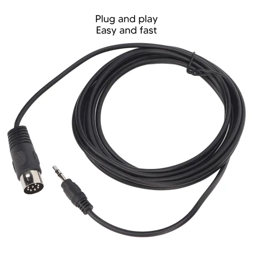 Vista 6 de Cable macho DIN de 8 pines, 9.8 pies DIN 8 pines a 0.138 in MIDI, enchufe macho DIN de 8 pines a cable de audio convertidor macho de 0.138 in