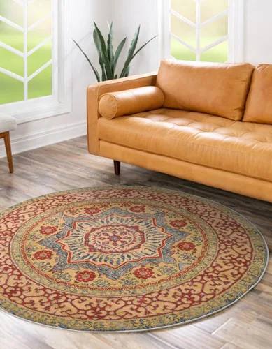 Vista 15 de Unique Loom Palace Collection - Alfombra Saray (2 pies x 3 pies 1 pulgada, rectangular, crema/marrón claro)