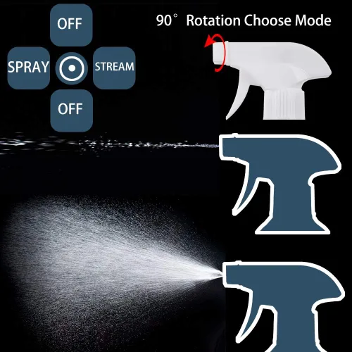 Vista 3 de UUJOLY Botella pulverizadora de plástico de 17 onzas, botellas de spray vacías, recipiente transparente recargable para agua, aceites esenciales