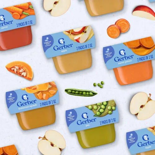Vista 10 de Gerber Banana Puree - Alimento para bebés, 4 onzas líquidas