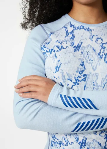Vista 6 de Helly-Hansen LIFA Merino - Camisa de capa base de cuello redondo con estampado de peso medio para mujer