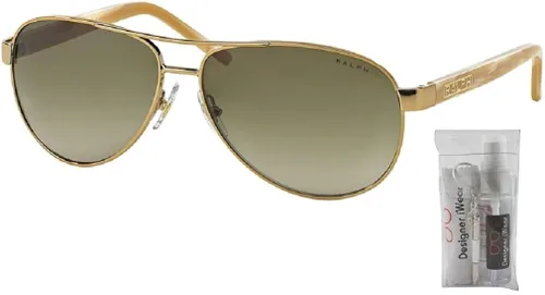 Vista 2 de Ralph Lauren RA4004 Pilot Sunglasses For Women + BUNDLE with Designer iWear Complimentary Eyewear Care Kit