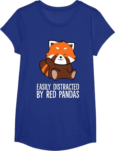 Vista 57 de Red Panda Love Easily Distracted By Red Pandas T-Shirt Asphalt Grey