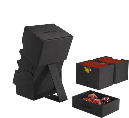 Vista 4 de Gamegenic Stronghold 200+ XL - Caja de cubierta convertible Almacenamiento de cartas de doble funda Protector de juego de cartas con cajón