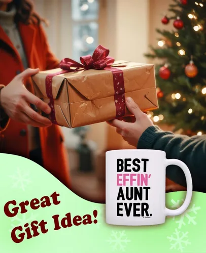 Vista 2 de Regalos para tía para mujer, regalo divertido para tía de la mejor tía Effin, regalo para tía, regalo para tía, taza de café, taza de café