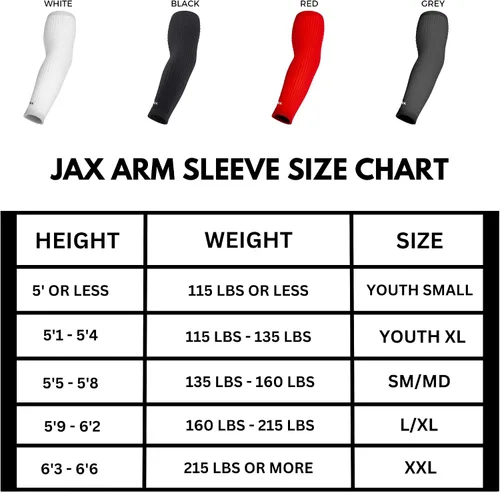Vista 15 de Jax Baseball Arm Sleeves - Youth and Adult
