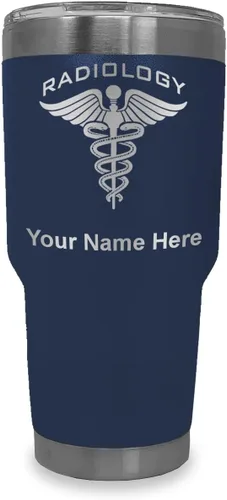Vista 32 de LaserGram Vaso personalizado de 20 onzas, radiología (negro) Regalo grabado para radiólogos, acero inoxidable aislado al vacío, grabado con láser