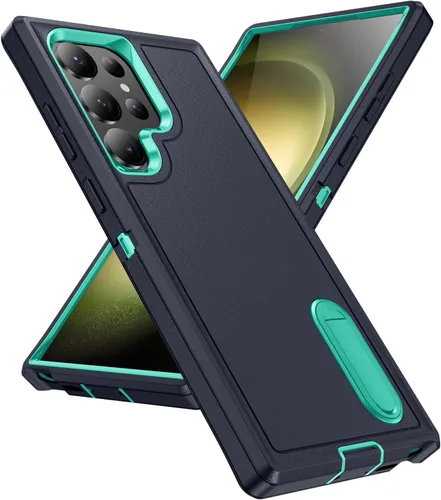 Vista 25 de IDweel Funda para Galaxy S22, para Galaxy S22 con soporte, protección resistente a prueba de golpes, antiarañazos, funda dura de estudio para Galaxy