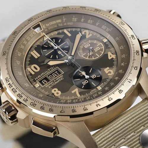Vista 4 de Hamilton X-Wind Lefty cronógrafo automático reloj para hombre H77916920, Marrón, Moderno