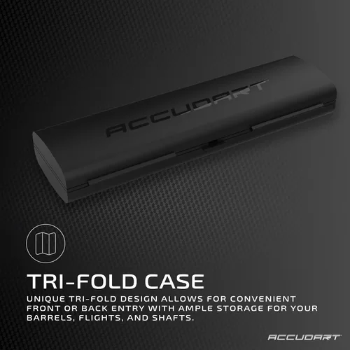 Vista 6 de Accudart Soft Tip Dart Set 2.0 - Barril de acero inoxidable, ranuras radiales, ejes de policarbonato, vuelos estándar, estuche de almacenamiento