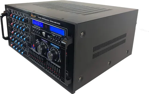 Vista 5 de Amplificador de mezcla profesional IP-5900II de 6000 W más altavoces IPS-40 4000 W y micrófonos inalámbricos Combo de karaoke para el hogar