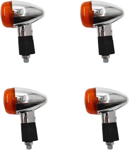 Vista 2 de munirater Luces intermitentes universales para motocicleta, luces indicadoras ámbar intermitentes para motocicleta, luces delanteras y traseras