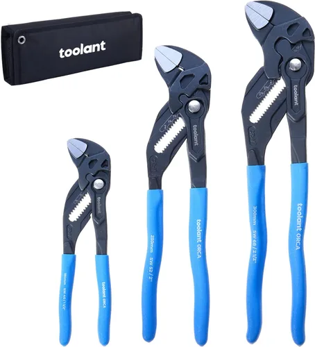 Vista 8 de toolant Llave de alicates cromados de 5 pulgadas, llave ajustable CR-V con revestimiento antioxidante, mandíbulas paralelas lisas, agarre