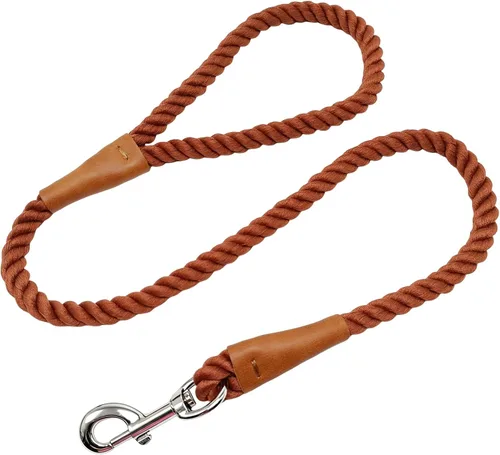 Vista 10 de BTINESFUL Correa de algodón para perro de 3/5/10 pies, cómoda correa de control trenzada para perros fuertes, grandes y medianos, senderismo, Negro