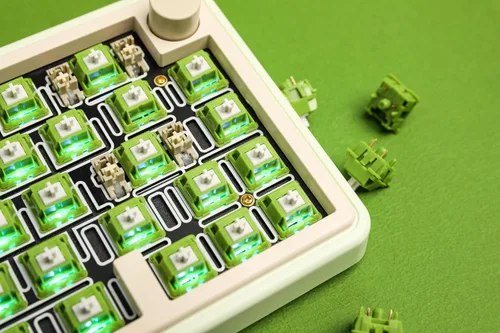 Vista 6 de EPOMAKER Peace Lily - Interruptores de teclado, juego de 100 interruptores lineales de 42 gf, interruptor de 5 pines lubricado de fábrica con funda