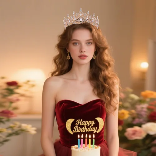 Vista 2 de Tiara de princesa de cristal de la reina – Diadema con coronas de diamantes de imitación para cumpleaños, bodas, Halloween, bailes, concursos