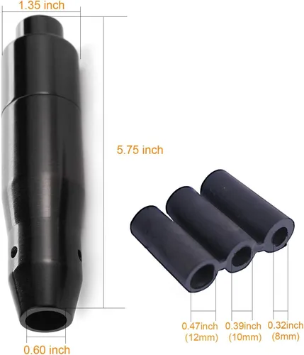 Vista 3 de Mango de palanca de cambios con peso de 5 pulgadas de largo con botón automático, perilla de cambio que se ajusta a la mayoría de vehículos con Negro