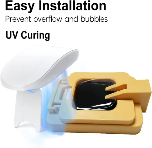 Vista 2 de ZPIAR para Apple Watch SE 3/2 Series 6/5/4 de 40 mm Protector de pantalla de vidrio templado, sin burbujas, fácil instalación, resistente a