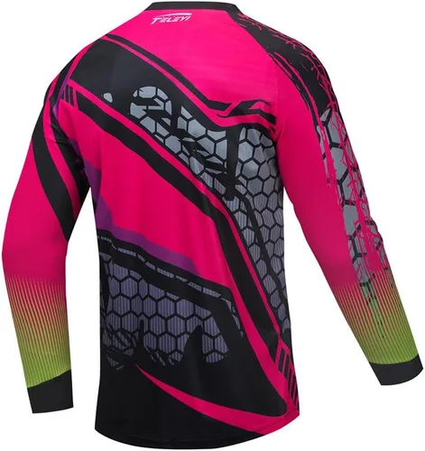 Vista 153 de Hotlion Camiseta de ciclismo para hombre, manga larga, MTB Motocross, ropa de carreras todoterreno