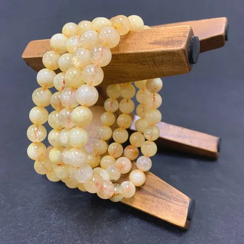 Vista 492 de Gem Avenue Handmade Round Bead Stretch Bracelet Unisex Natural Stone Beaded Jewelry for Men & Women, Elastic Wristband for Daily Wear