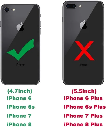 Vista 2 de Funda LeYi para iPhone 6S/6, funda para iPhone 7, funda para iPhone 8, armadura de grado militar de doble capa con soporte giratorio de 360 grados