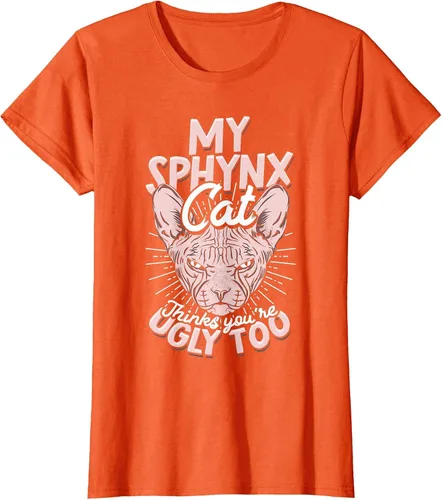 Vista 31 de My Sphynx Cat Thinks You're Ugly Too Pet Hairless Cat Sphynx T-Shirt Asphalt Grey