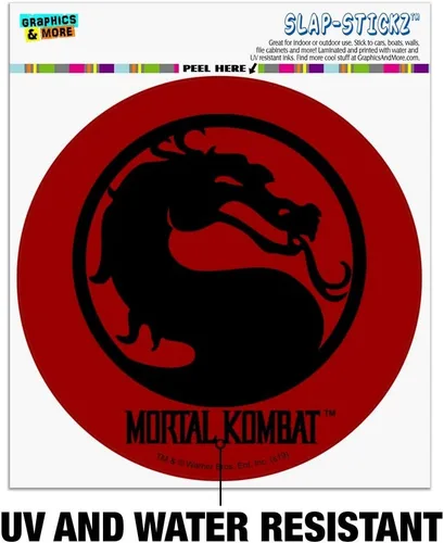 Vista 2 de Mortal Kombat Symbol Automotive Car Window Locker Circle Bumper Sticker