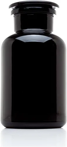 Vista 10 de Infinity Jars 50 ml (1.69 fl oz) Tarro de vidrio negro con bloqueo ultravioleta, hermético, a prueba de olores, recargable, para hierbas, especias