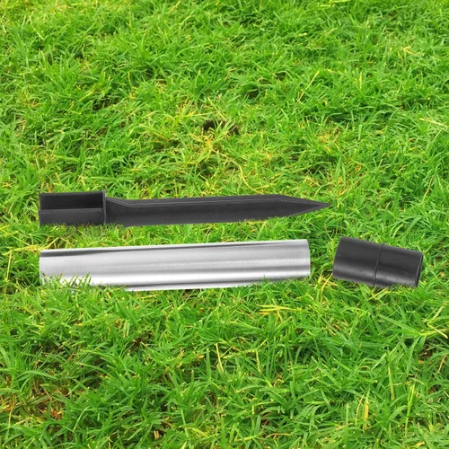 Vista 5 de OSALADI Estacas de repuesto de varilla hueca de acero inoxidable para luces solares, 3 piezas, conector de junta de estaca para jardín, camino