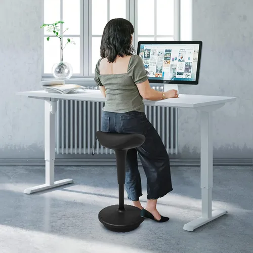 Vista 2 de IWMH Taburetes ergonómicos tambaleantes, taburete de escritorio de pie