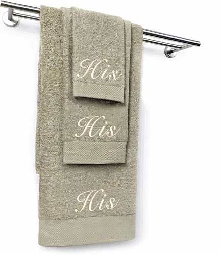 Vista 10 de Kaufman - Juego de toallas de baño bordadas personalizadas de calidad de hotel, toalla de mano y toallas para los dedos, 100% algodón para baño