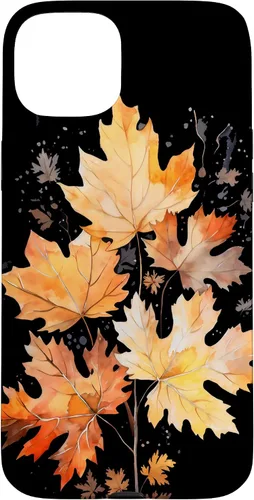 Vista 9 de iPhone 16 Autumn Leaves Watercolor Art Fall Season Thanksgiving Case