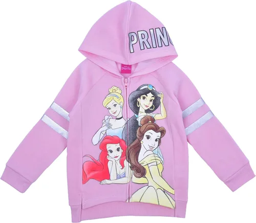 Vista 2 de Disney Princess - Conjunto de 2 piezas con capucha y camisa de manga larga para niñas y niños pequeños, Gris